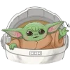 Стикер 37 Малыш Грогу - Ba emoji