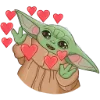 Стикер 38 Малыш Грогу - Ba emoji