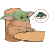 Стикер 26 Малыш Грогу - Ba emoji