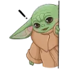 Стикер 3 Малыш Грогу - Ba emoji