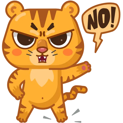 Стикер 6 Grumpy tiger