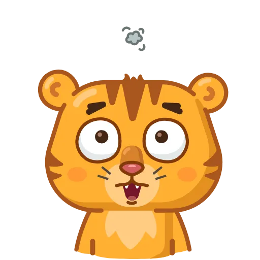 Стикер 7 Grumpy tiger