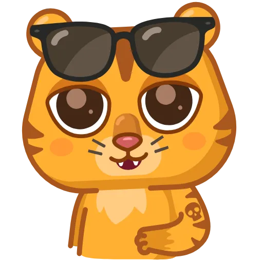 Стикер 2 Grumpy tiger