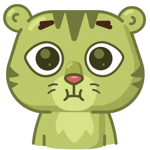 Стикер 3 Grumpy tiger