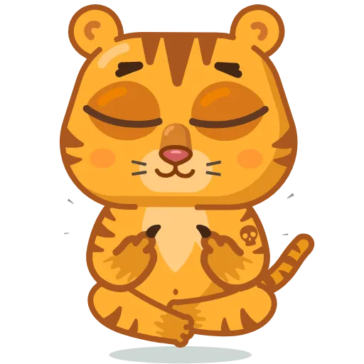 Стикер 8 Grumpy tiger