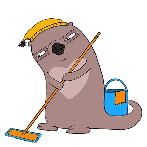 🧹 Стикер «Грюня» для Telegram