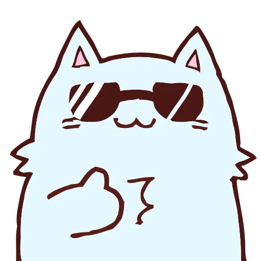 Стикер 4 Blue Cat