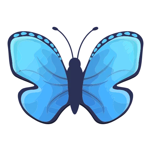 Стикер 34 🦋 Набор эмоджи с бабочками в HD качестве