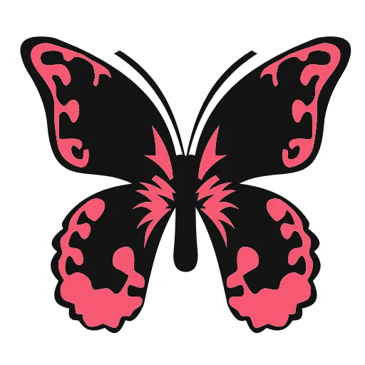 Стикер 19 🦋 Набор эмоджи с бабочками в HD качестве