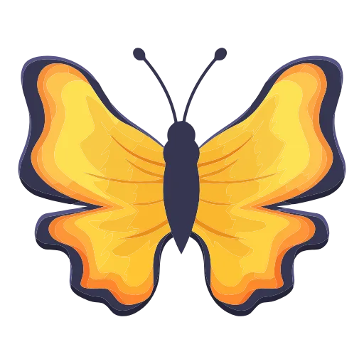 Стикер 8 🦋 Набор эмоджи с бабочками в HD качестве
