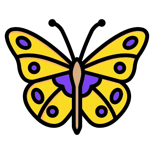 Стикер 47 🦋 Набор эмоджи с бабочками в HD качестве