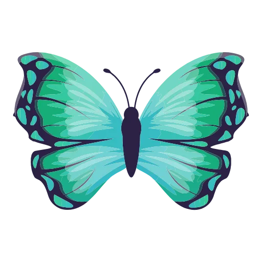 Стикер 35 🦋 Набор эмоджи с бабочками в HD качестве