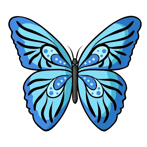 Стикер 22 🦋 Набор эмоджи с бабочками в HD качестве