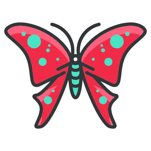 Стикер 14 🦋 Набор эмоджи с бабочками в HD качестве