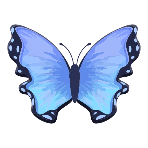 Стикер 10 🦋 Набор эмоджи с бабочками в HD качестве