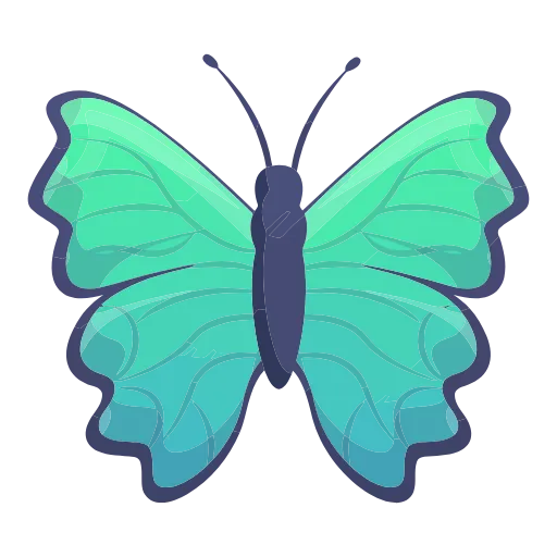 Стикер 38 🦋 Набор эмоджи с бабочками в HD качестве