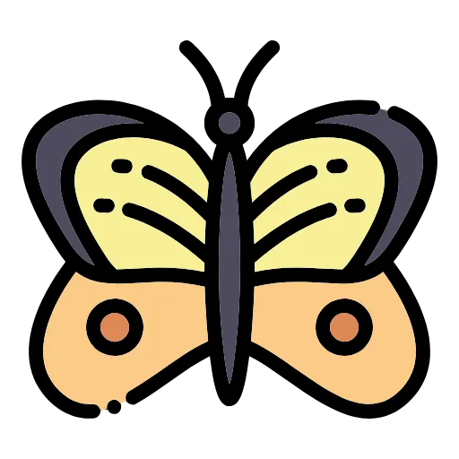 Стикер 46 🦋 Набор эмоджи с бабочками в HD качестве