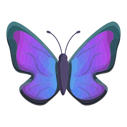 Стикер 4 🦋 Набор эмоджи с бабочками в HD качестве