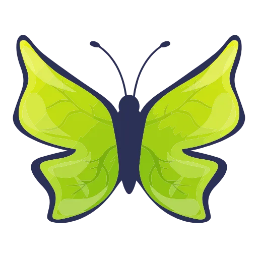 Стикер 12 🦋 Набор эмоджи с бабочками в HD качестве