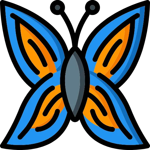Стикер 21 🦋 Набор эмоджи с бабочками в HD качестве