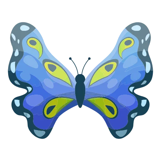 Стикер 9 🦋 Набор эмоджи с бабочками в HD качестве