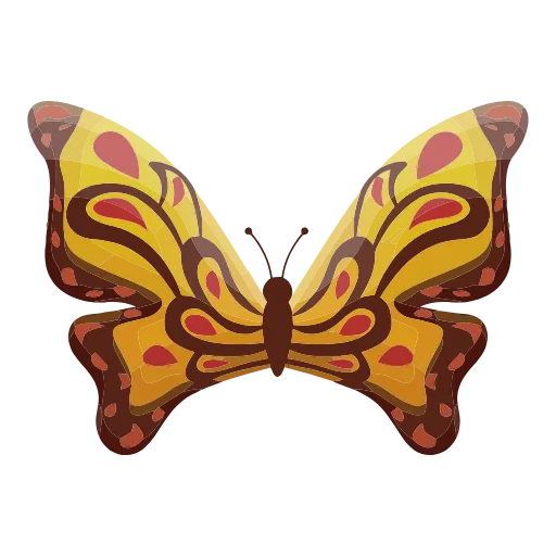 Стикер 37 🦋 Набор эмоджи с бабочками в HD качестве