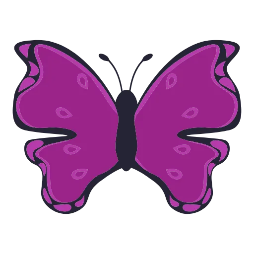 Стикер 7 🦋 Набор эмоджи с бабочками в HD качестве