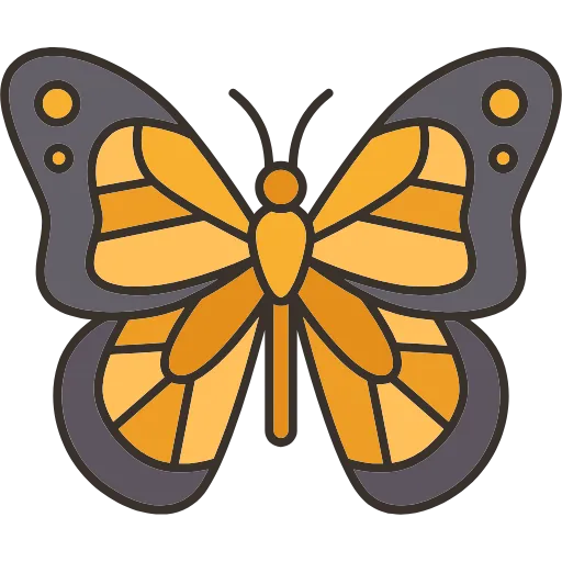 Стикер 52 🦋 Набор эмоджи с бабочками в HD качестве