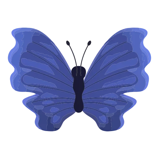 Стикер 11 🦋 Набор эмоджи с бабочками в HD качестве