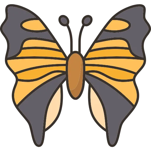 Стикер 53 🦋 Набор эмоджи с бабочками в HD качестве