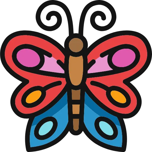 Стикер 43 🦋 Набор эмоджи с бабочками в HD качестве