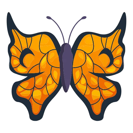 Стикер 3 🦋 Набор эмоджи с бабочками в HD качестве