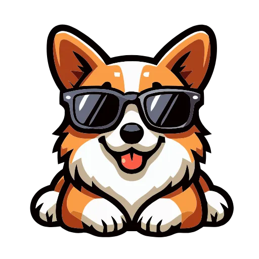 Стикер 34 🐕 Набор эмоджи с Корги в HD качестве