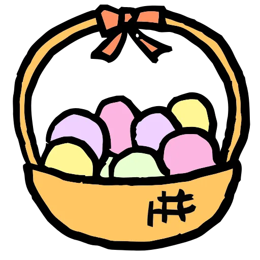 Стикер 16 💕 Набор эмоджи к пасхе в HD качестве