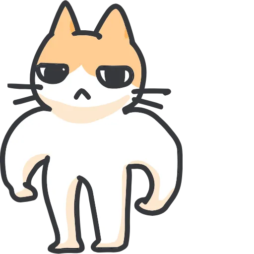 Стикер 54 Strange cat
