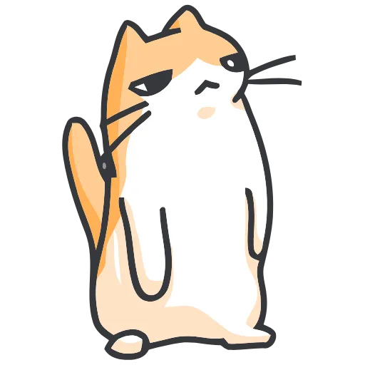 Стикер 28 Strange cat