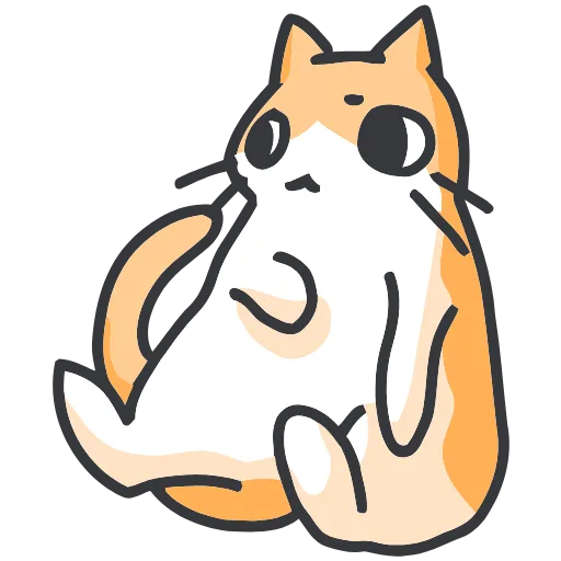 Стикер 19 Strange cat