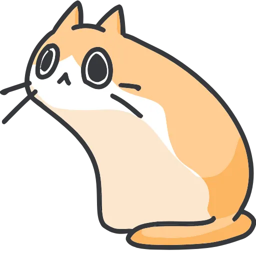 Стикер 55 Strange cat