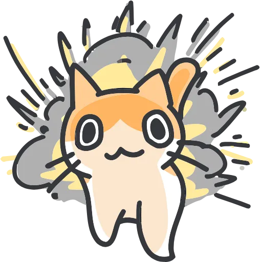 Стикер 45 Strange cat