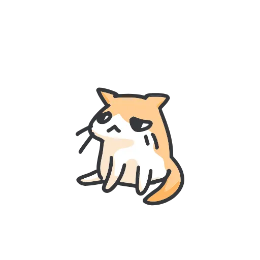 Стикер 53 Strange cat