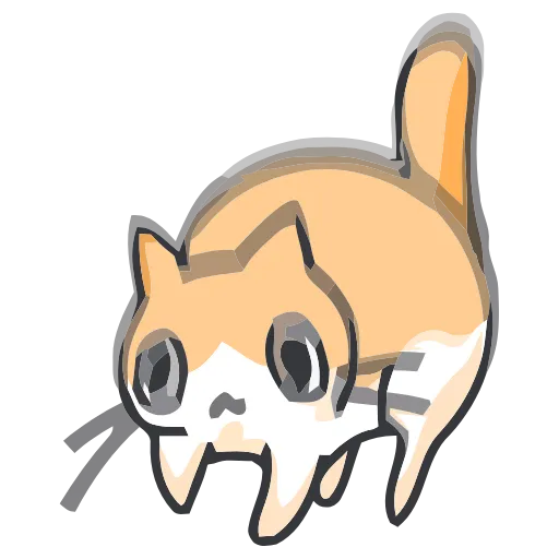 Стикер 9 Strange cat