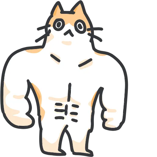 Стикер 61 Strange cat