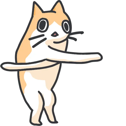 Стикер 58 Strange cat