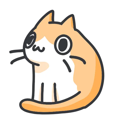 Стикер 23 Strange cat