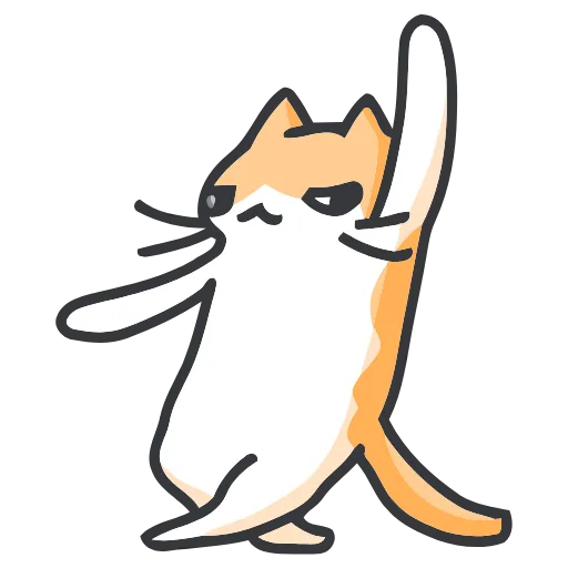 Стикер 21 Strange cat