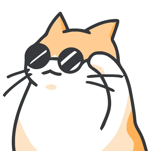 Стикер 7 Strange cat