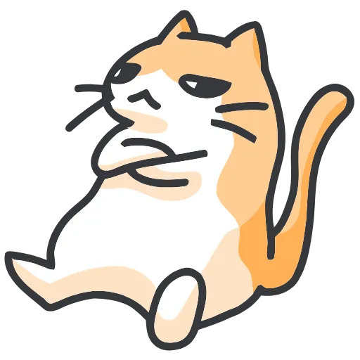 Стикер 12 Strange cat