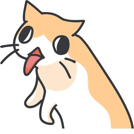 Стикер 43 Strange cat