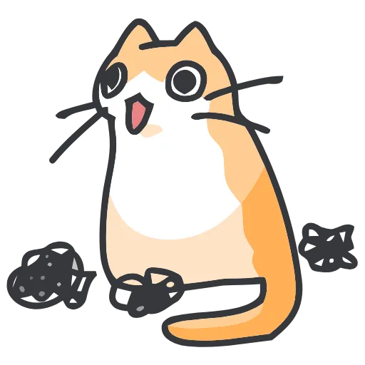 Стикер 33 Strange cat