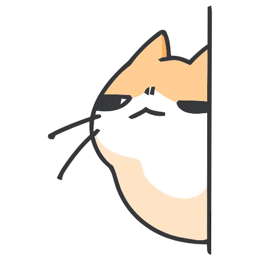 Стикер 26 Strange cat